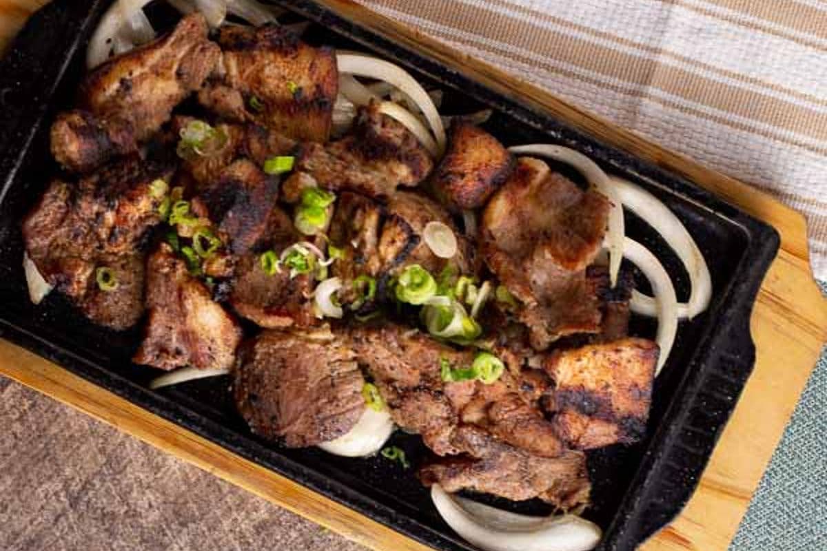 Grilled Pork Chop Slices