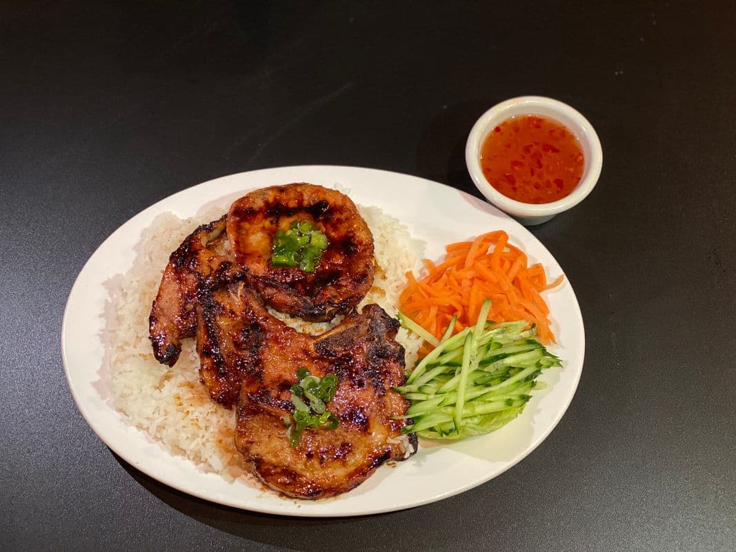 49. BBQ Pork Chops on Rice