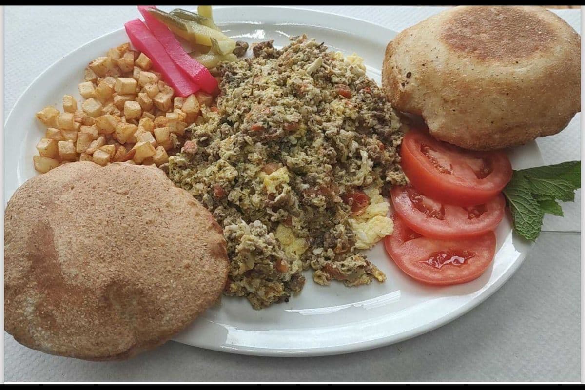 Meat veggie eggs