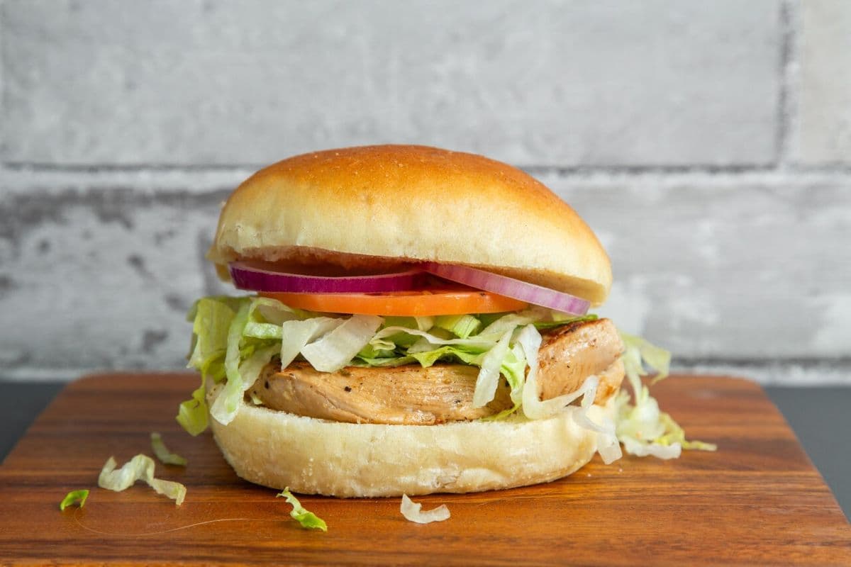 Chicken on a Bun Burger