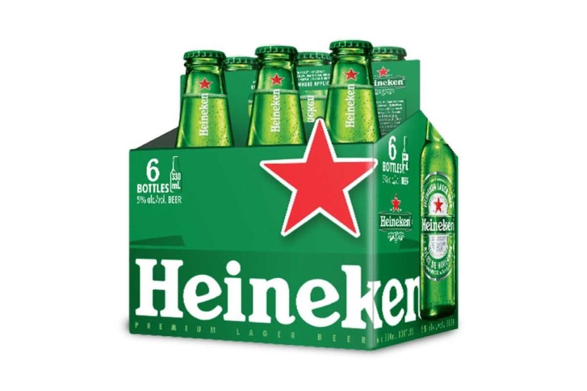 Heinekan 6 bottles (6 x 341 ml Bottle)
