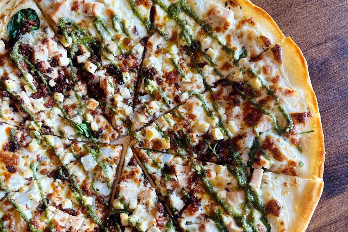 Pitch Count Pesto Chicken Pizza