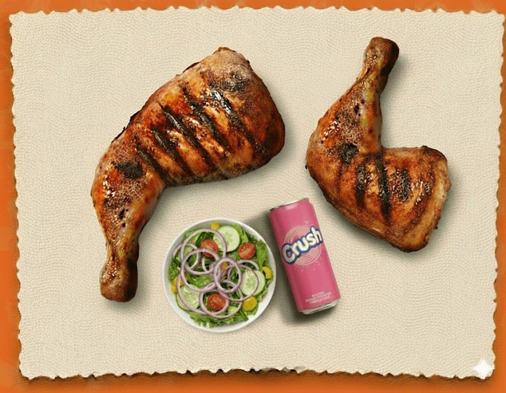 Trio ( 2 Chicken Legs) / Trio (2 cuisses de poulet )