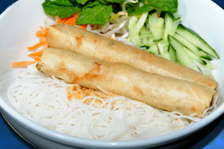 614. Vermicelli with Vegetable Spring Rolls (2 pcs) - Bun Cha Gio Chay