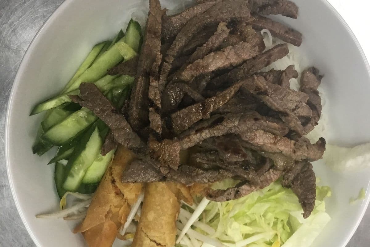 33. Charbroiled Beef and Spring Rolls Vermicelli Bowl