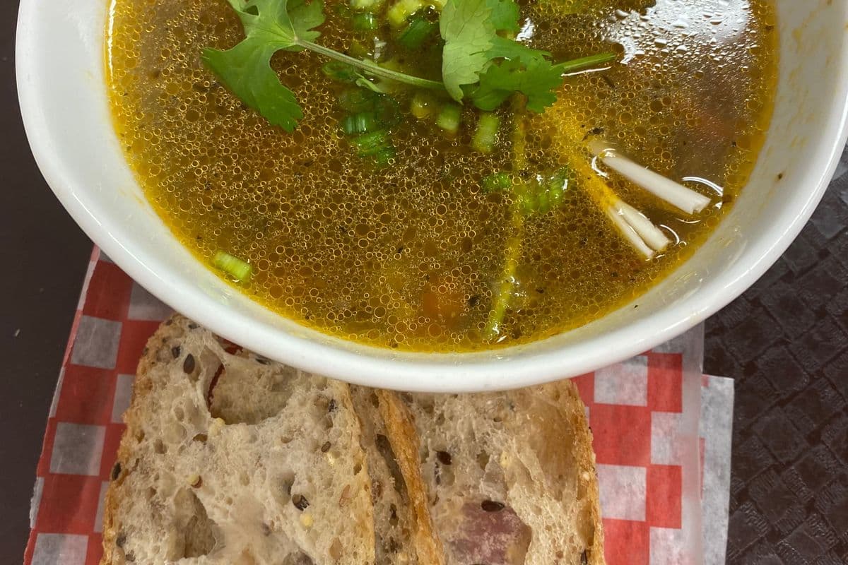 Chicken Soup with Toast