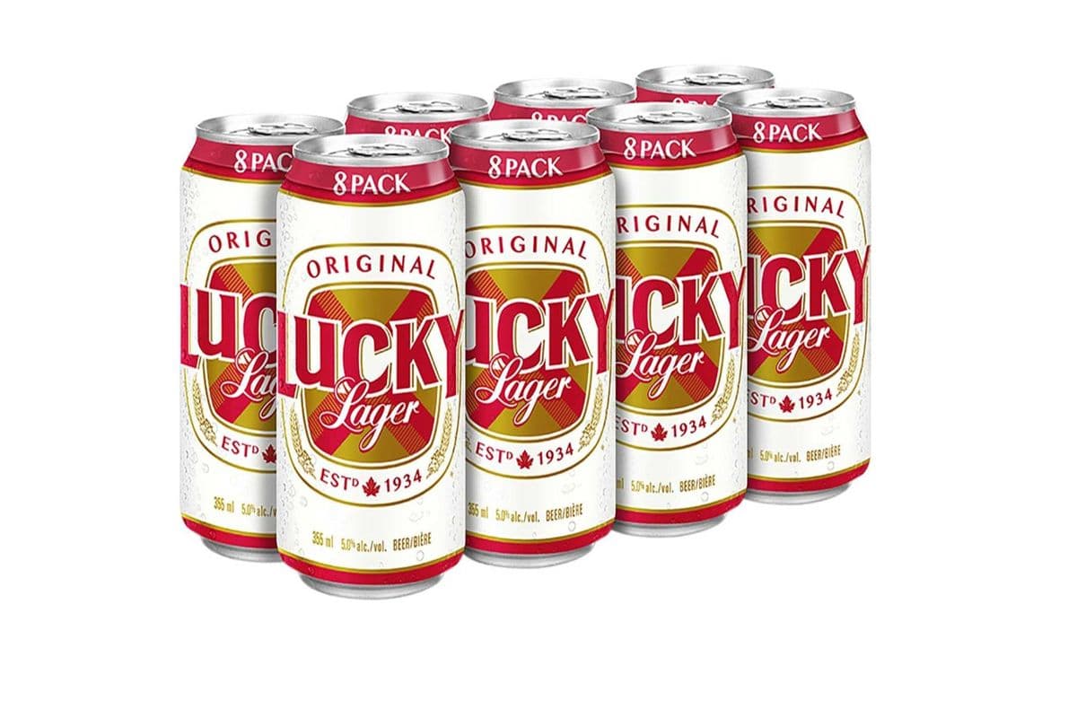 687491. Lucky Lager 8 pack cans (1 x 8pc)