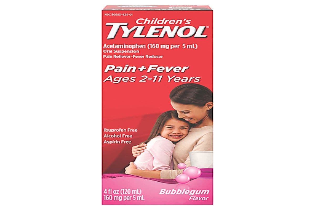 Children's Tylenol Ages 6-11 Bubblegum Flavor 100ml