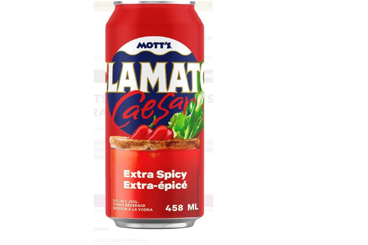 Mott's Clamato Caesar Extra Spicy (1 x 458 ml can)
