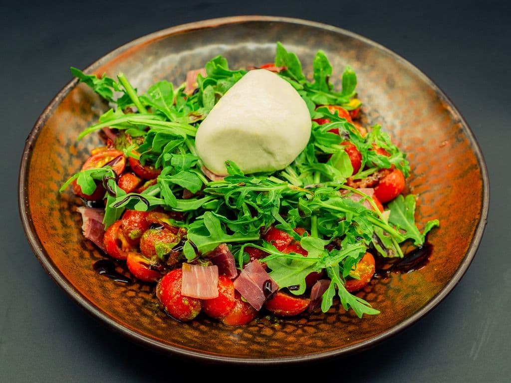 Burrata Tomato Arugula Salad