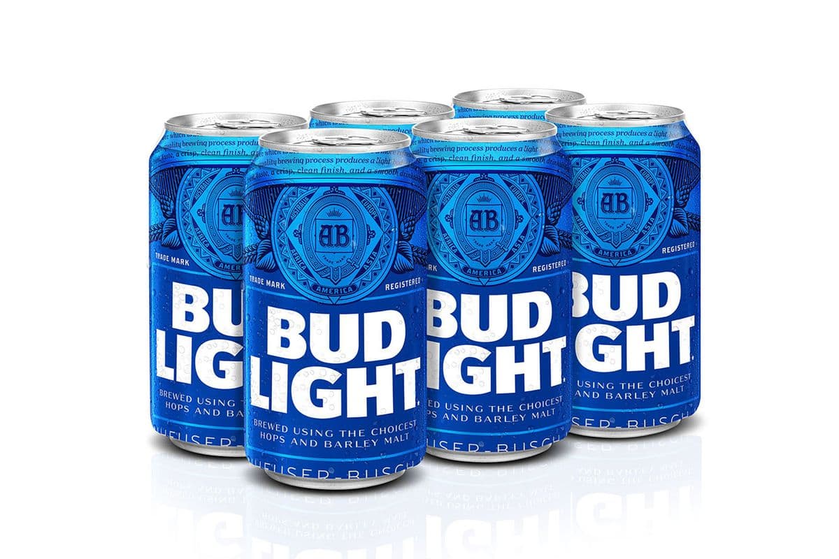 Bud Light Cans (6 Pack) (1 x 355 ml)