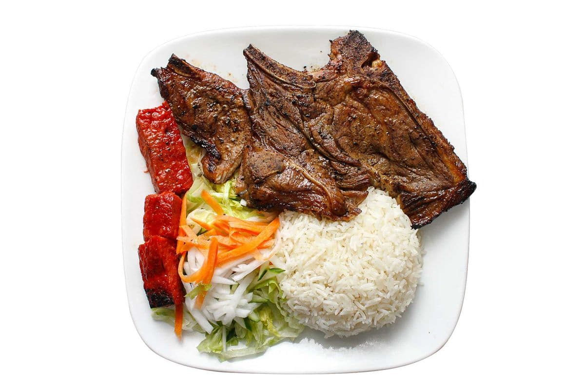 38. Grilled Pork Chop and Grilled Sausage Rice