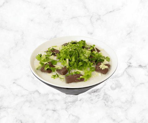 C8 Pork blood jello Congee / C8 豬紅粥