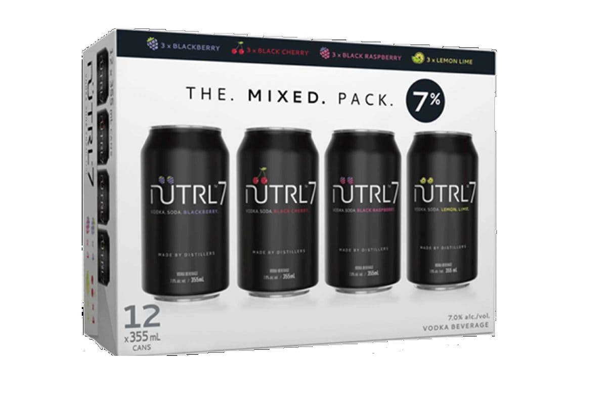 Nutrl 7% Vodka Soda Mixed Pack (12 Pack Cans) (12 x 355 ml Cans)