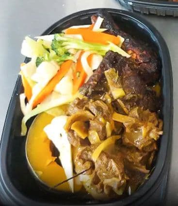 Combo: Jerk Chicken and Curry Goat
