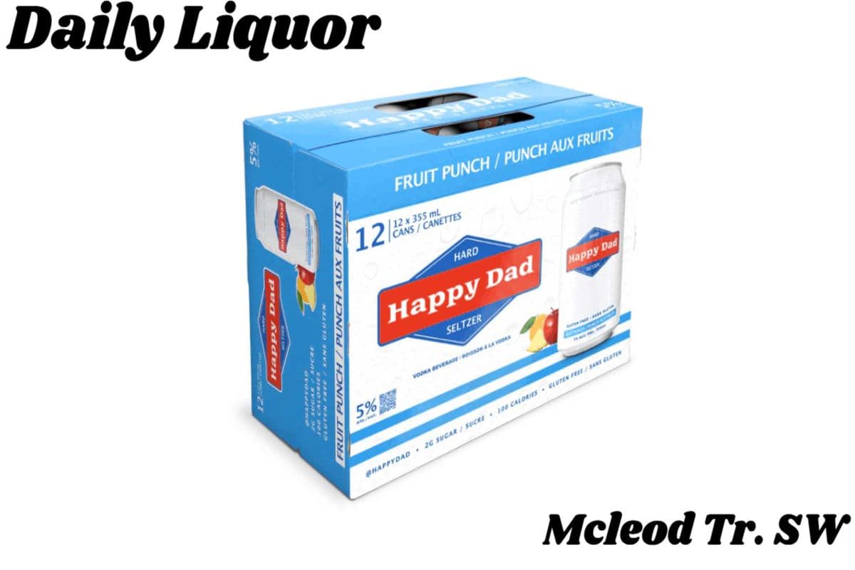 HAPPY DAD HARD SELIZER FRUIT PUNCH 12 PKC (1 x 12 CANS)