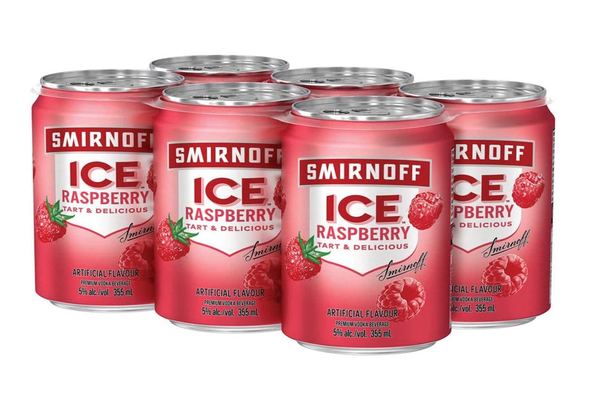 SMIRNOFF ICE RASPBERRY 6 CANS (6 x 355 ML)