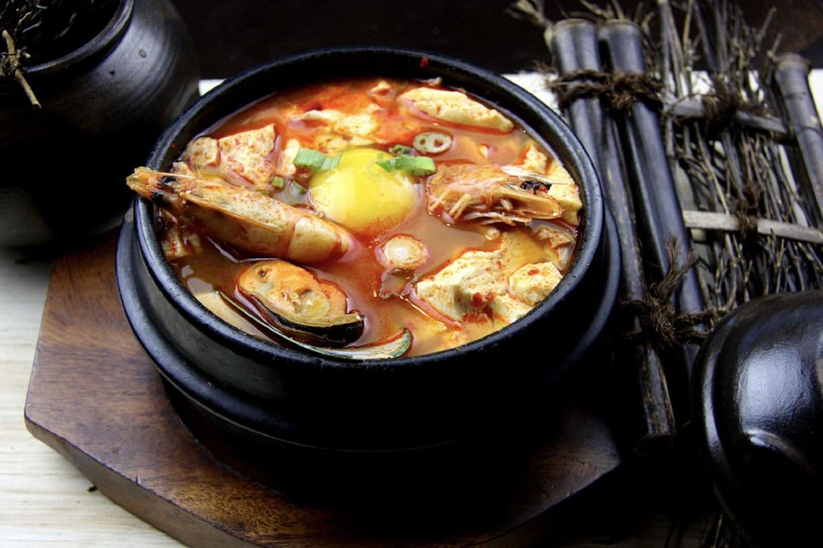 Seafood Soon Tofu and Hot Stone Pot Rice