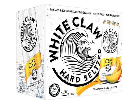 White Claw Mango, 6pack 355mL coolers (5.0% ABV)