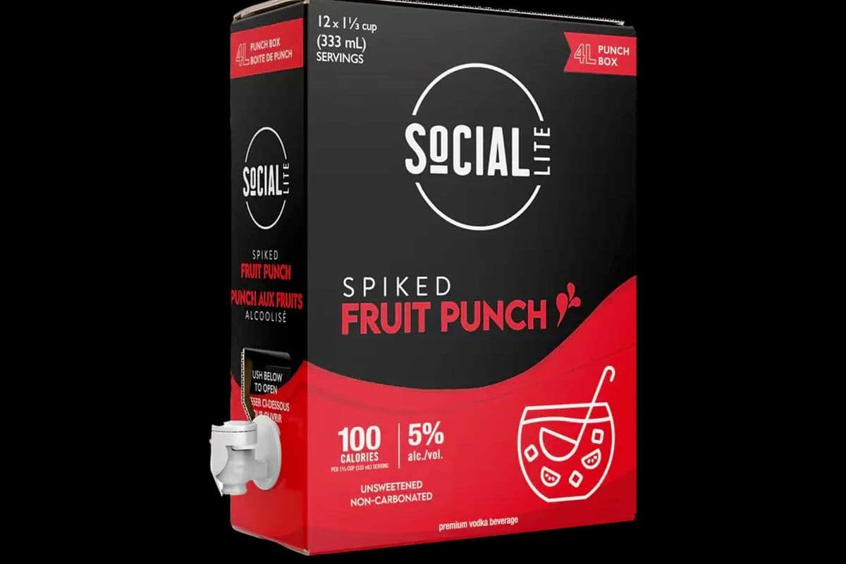 SOCIAL LITE FRUIT PUNCH (1 x 4000ML) (1 x 4000ML)