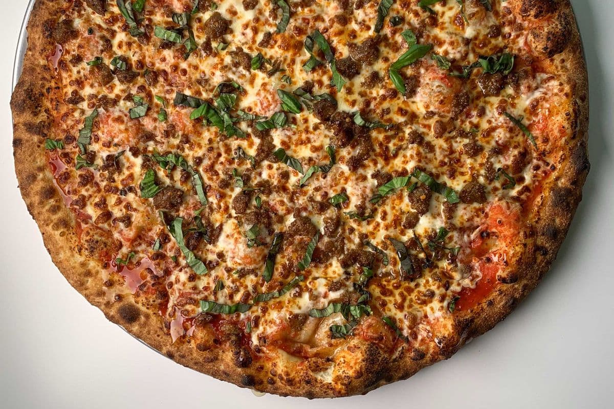 Sausage, Basil, Honey Big Love Pizza