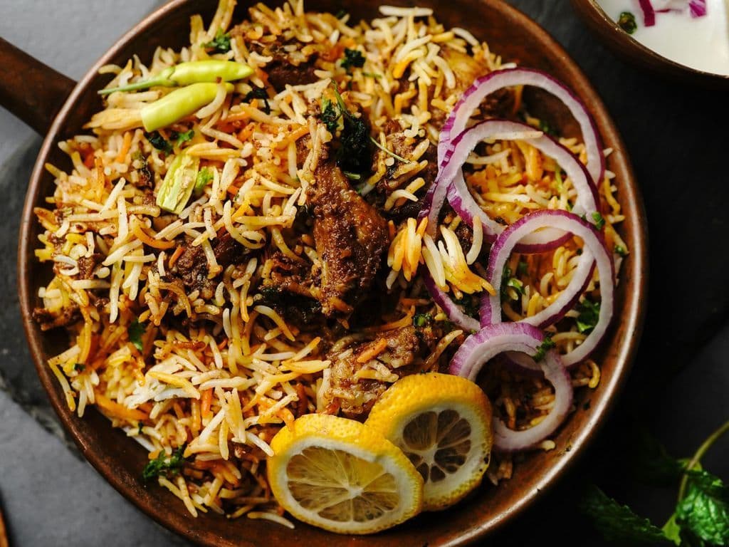 Mutton Ghee Roast Pulav ( Bone-in)