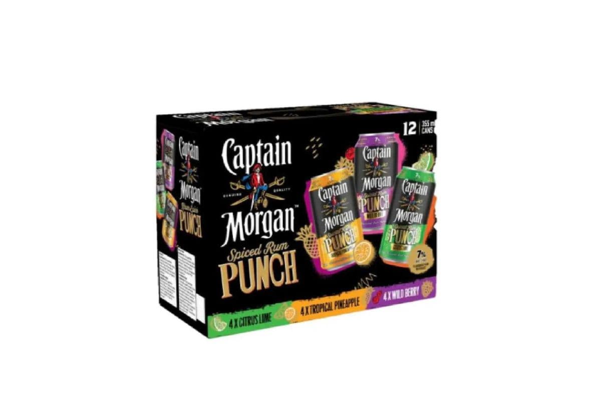 Captain Morgan Spiced Rum Punch Variety Pack (12 x 355ml)