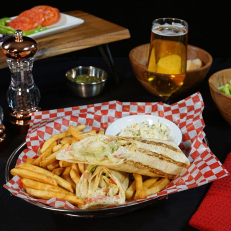 Assiette wrap poulet tzatziki / Assiette wrap poulet tzatziki