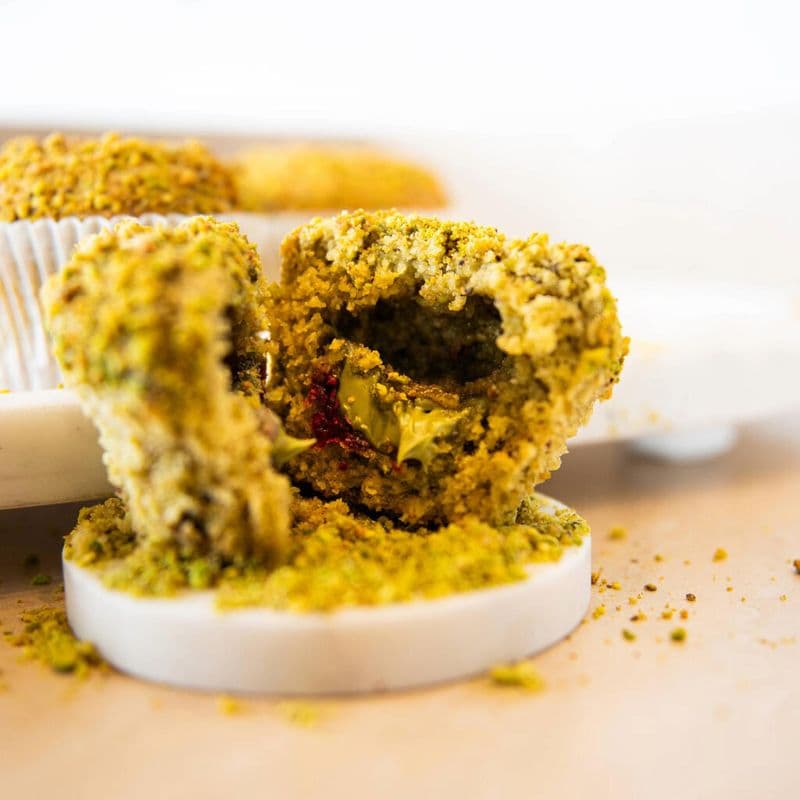 Pistachio Raspberry Muffin
