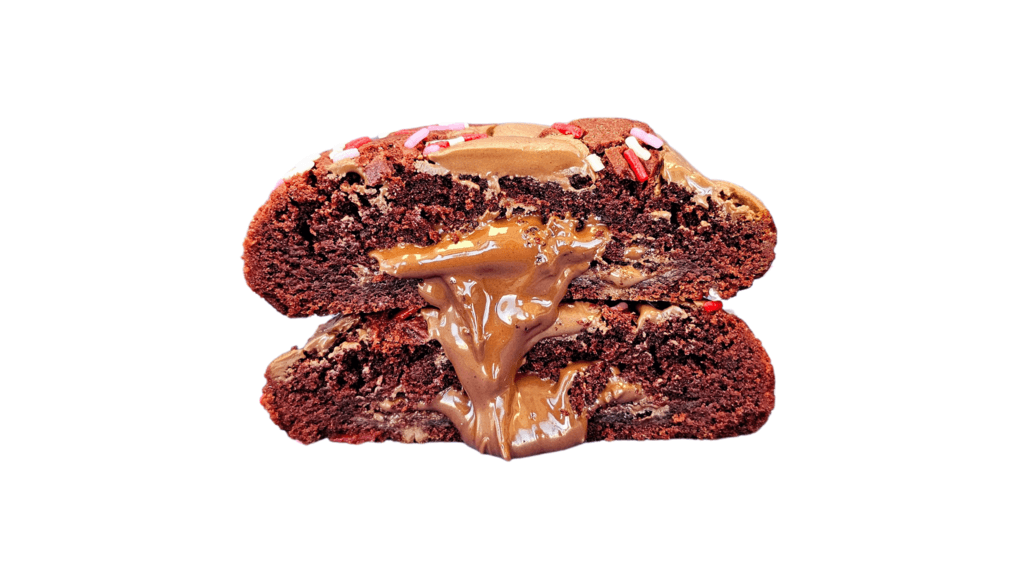 ❤️ Biscuits au Velours Rouge Rourrés au Nutella / ❤️ Nutalla Stuffed Red Velvet Cookies