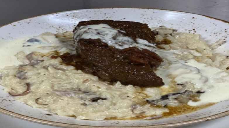 Braised Beef and Wild Mushroom Risotto