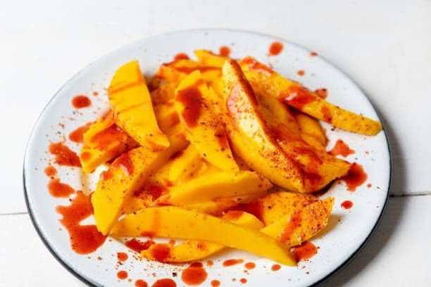 Mango Slices Cup with Chamoy & Tajin