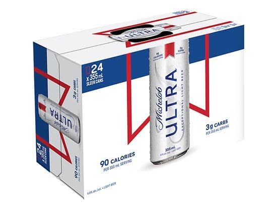 Michelob Ultra 24can, 355mL domestic (4.0% ABV)