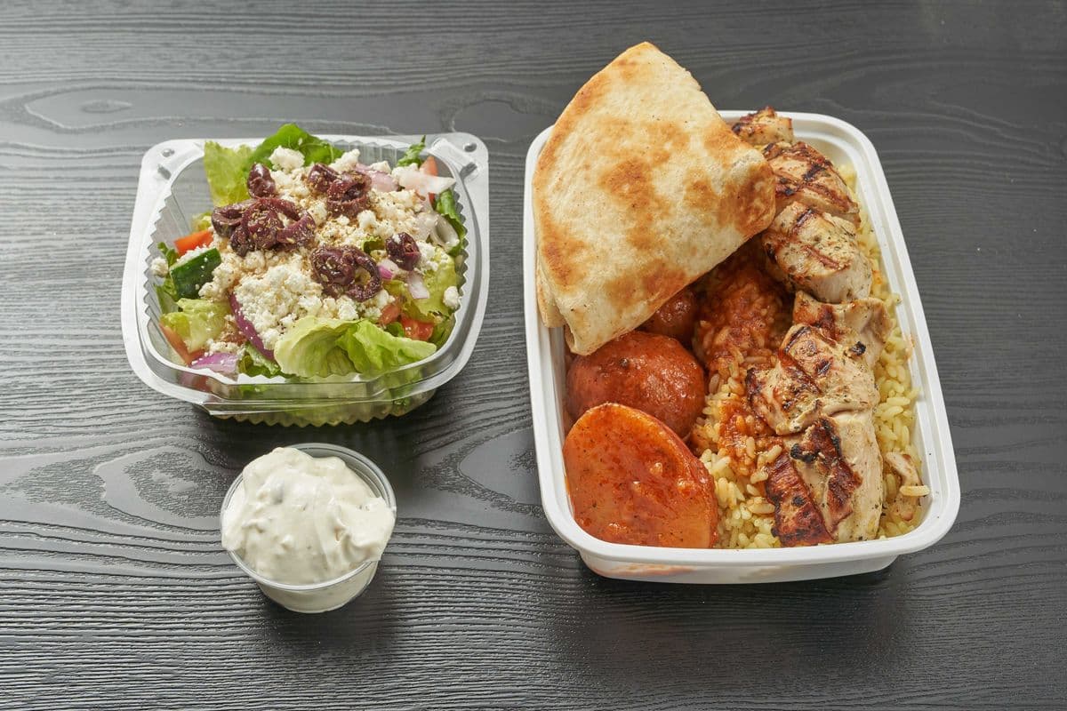 Chicken Souvlaki Dinner