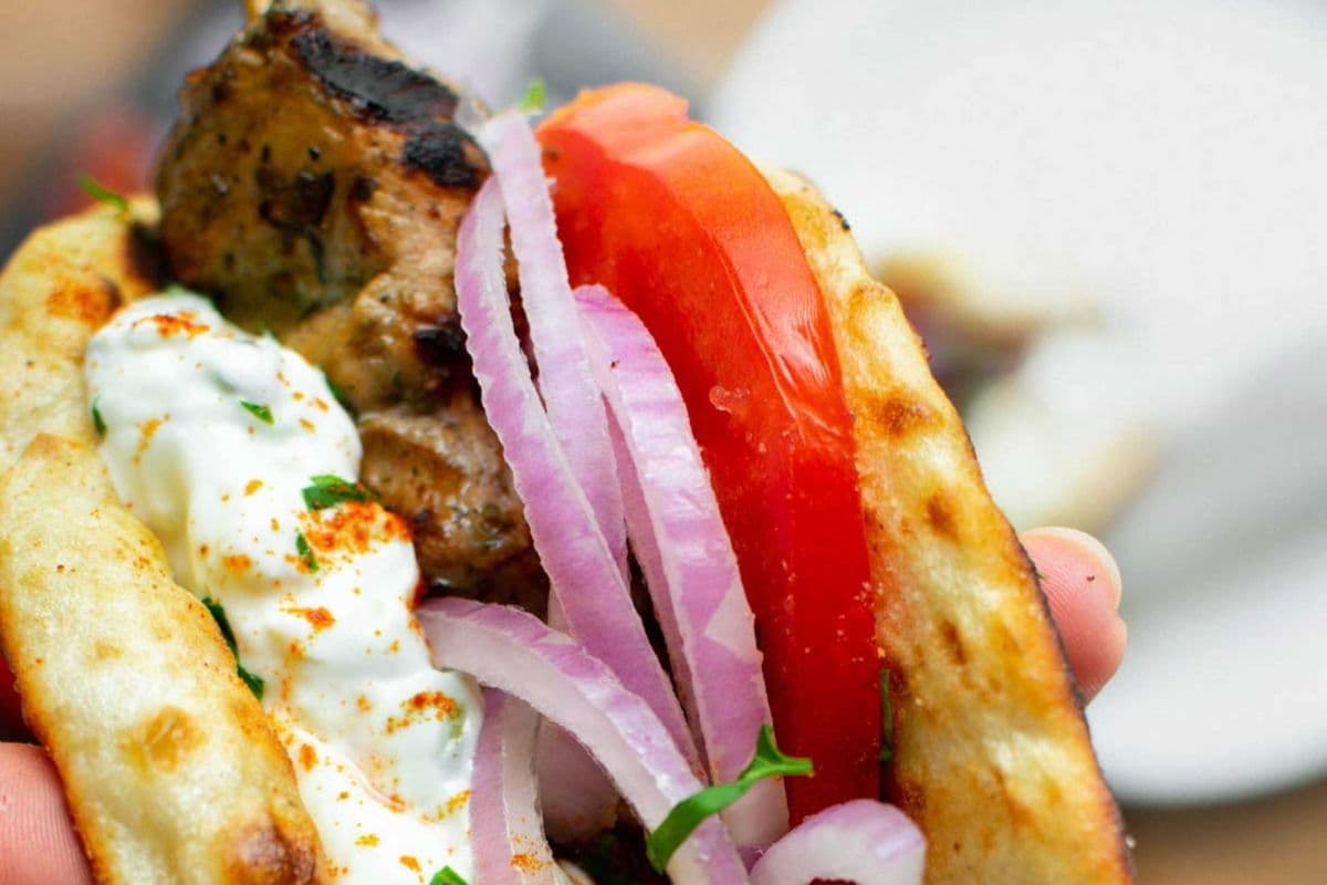 Chicken Breast Souvlaki Pita