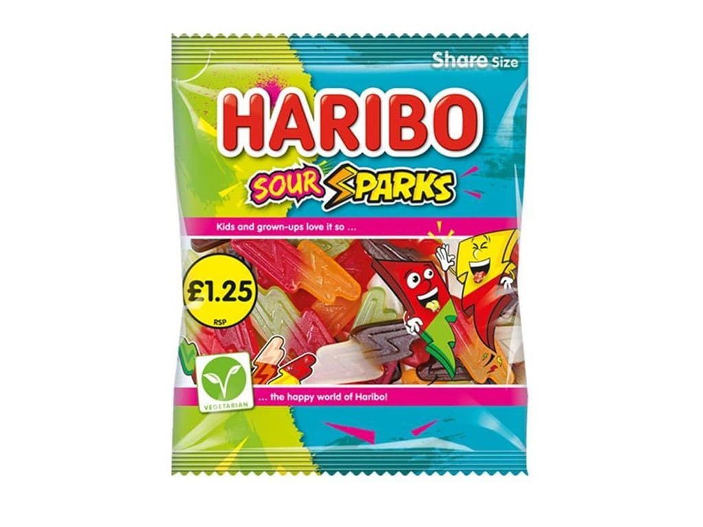 Haribo Sour Sparks UK Gummy Candy Bag