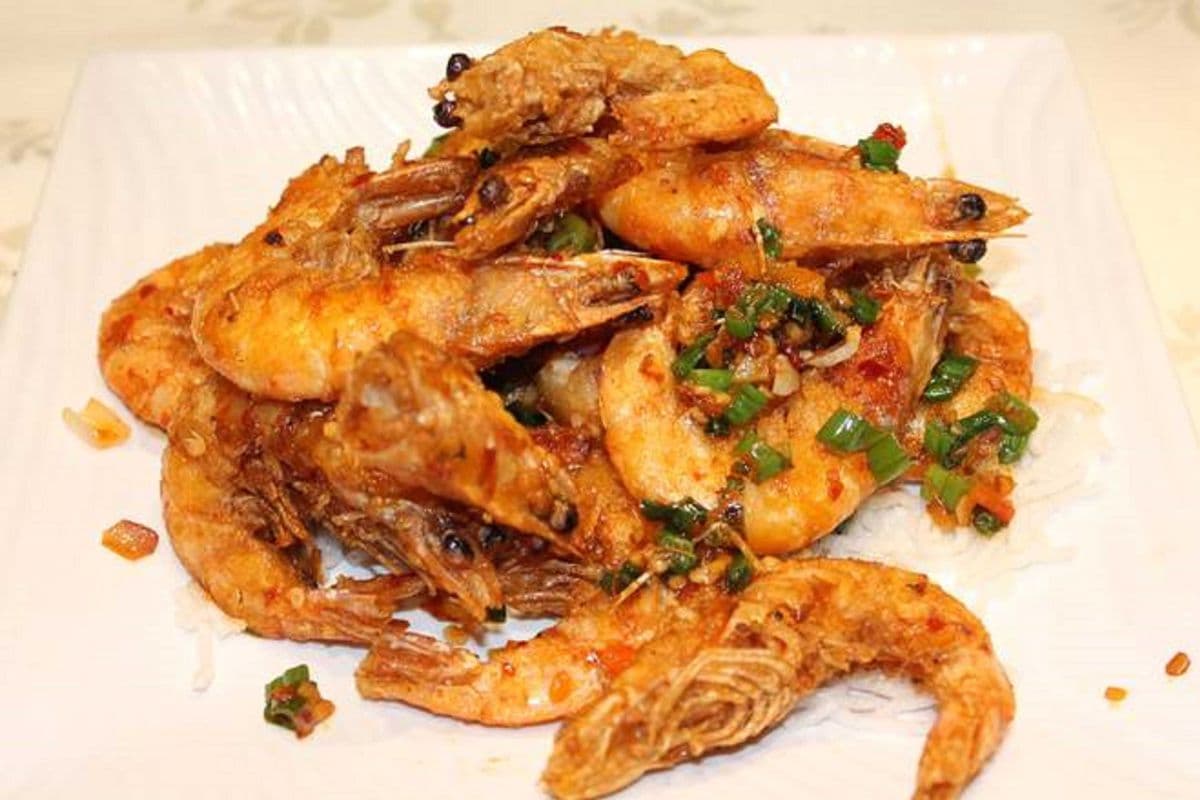 椒盐中虾Deep Fried Shrimp with spicy Salt