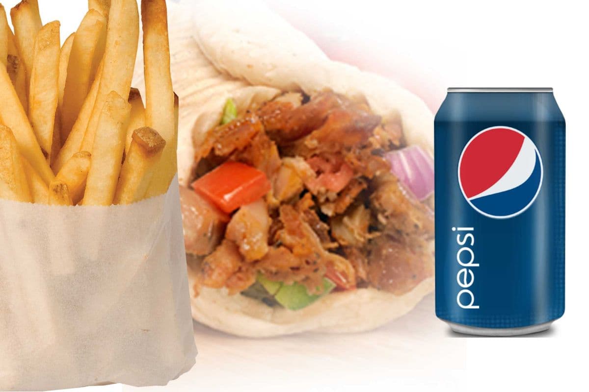 Chicken Shawarma Pita Wrap Combo
