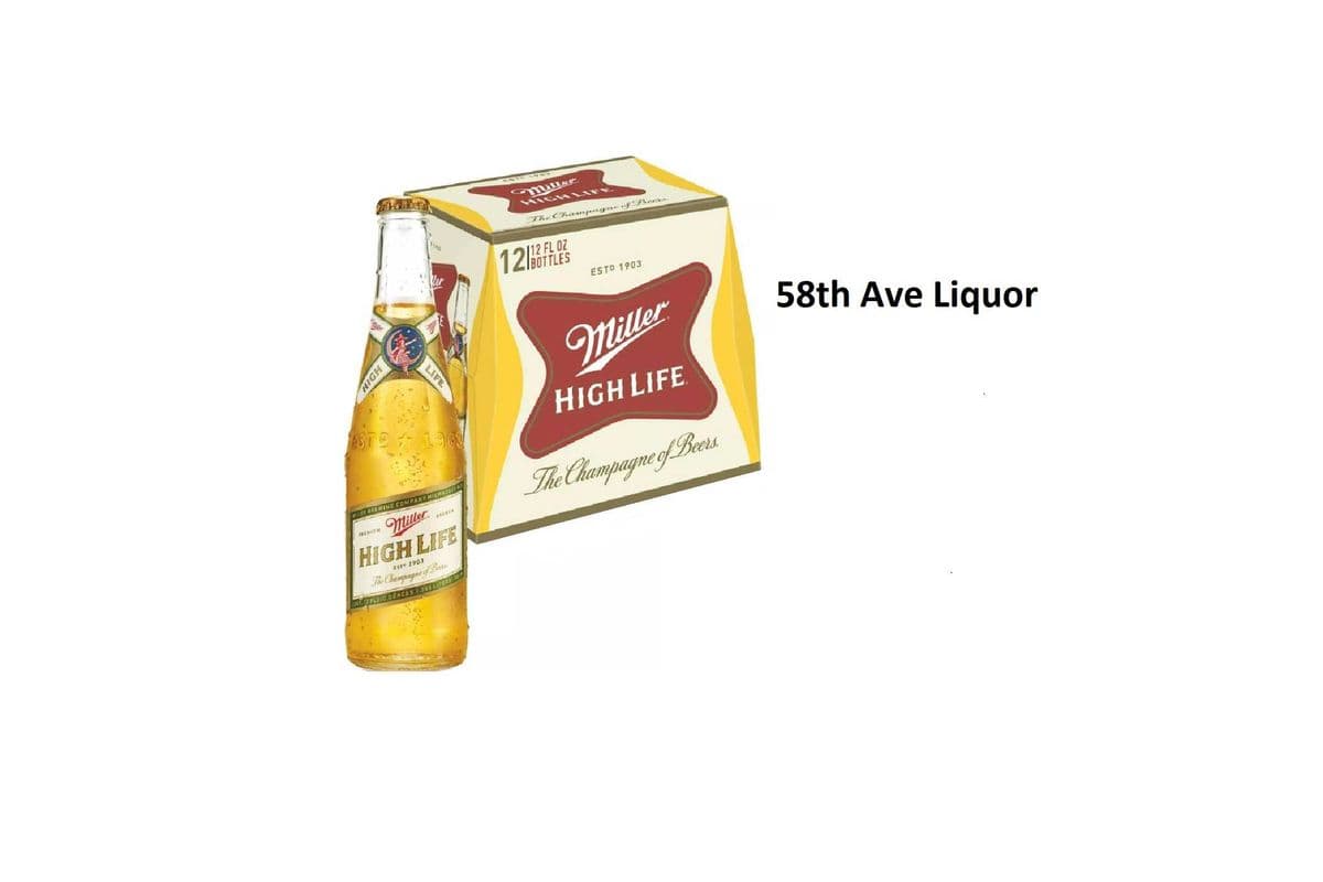 MILLER HIGH LIFE 12 BOTTLES (1 x 12x355ML)