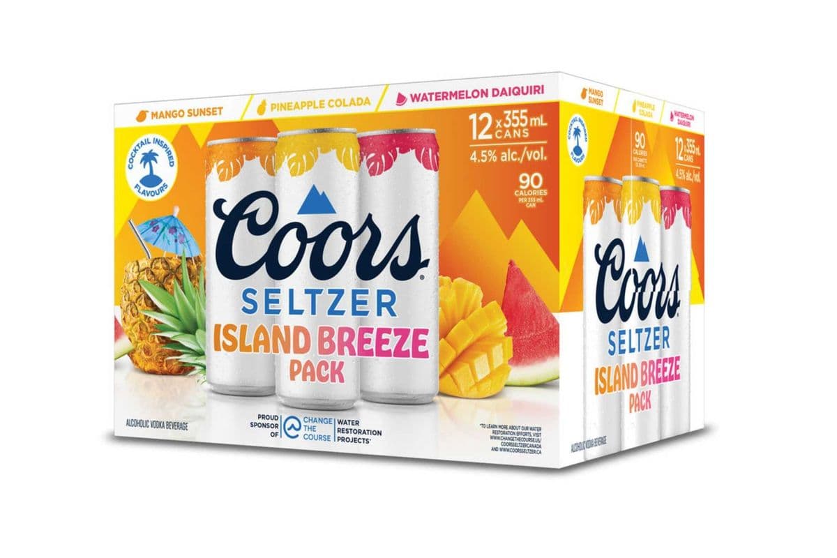 COORS ISLAND BREEZE MIXER PACK (12 x 355ML)