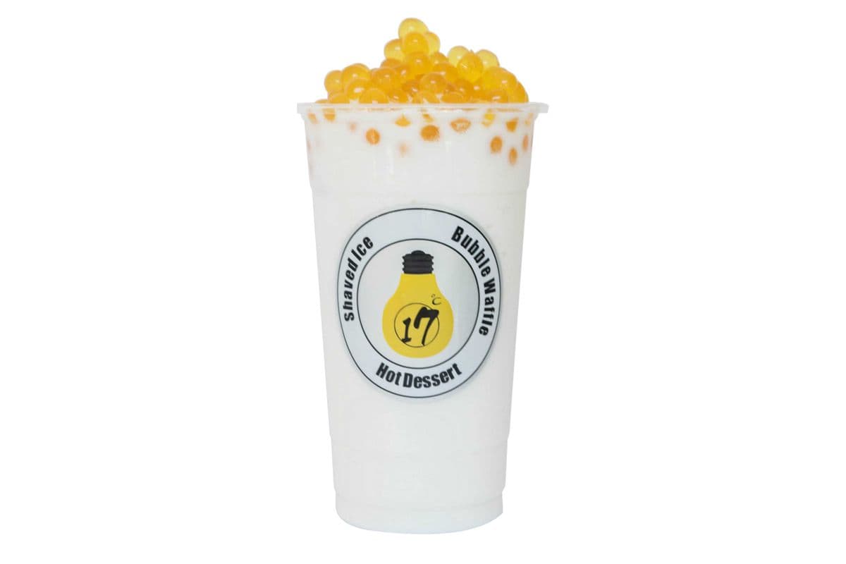 Coconut Slush with Mango Boba