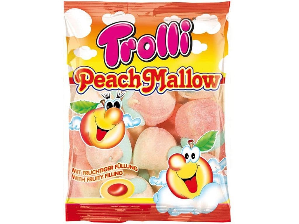 Trolli Peach Mallow 150g Tangy Juice Filled Candy Marshmallows