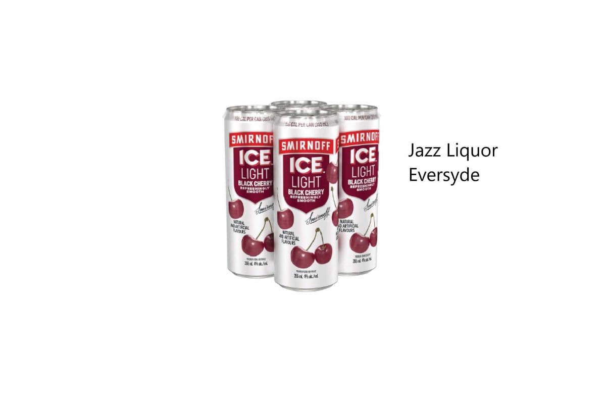 SMIRNOFF ICE LIGHT BLACK CHERRY & SODA (1 x 4×355ML )