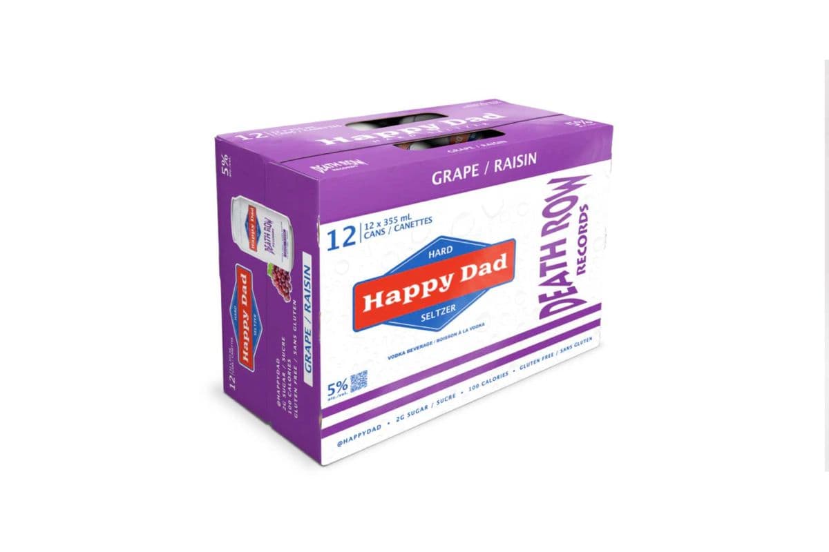 Happy Dad Hard Seltzer Grape (12 Cans) (1 x 12x355ml)