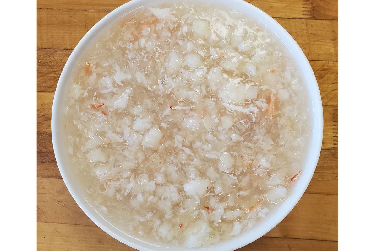 403-Soupe de panse de poisson avec crabe émincé 蟹肉魚肚羹