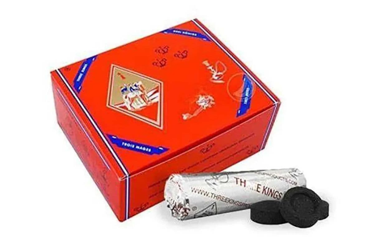 3 Kings Charcoal (100 briquets / 10 Rolls)