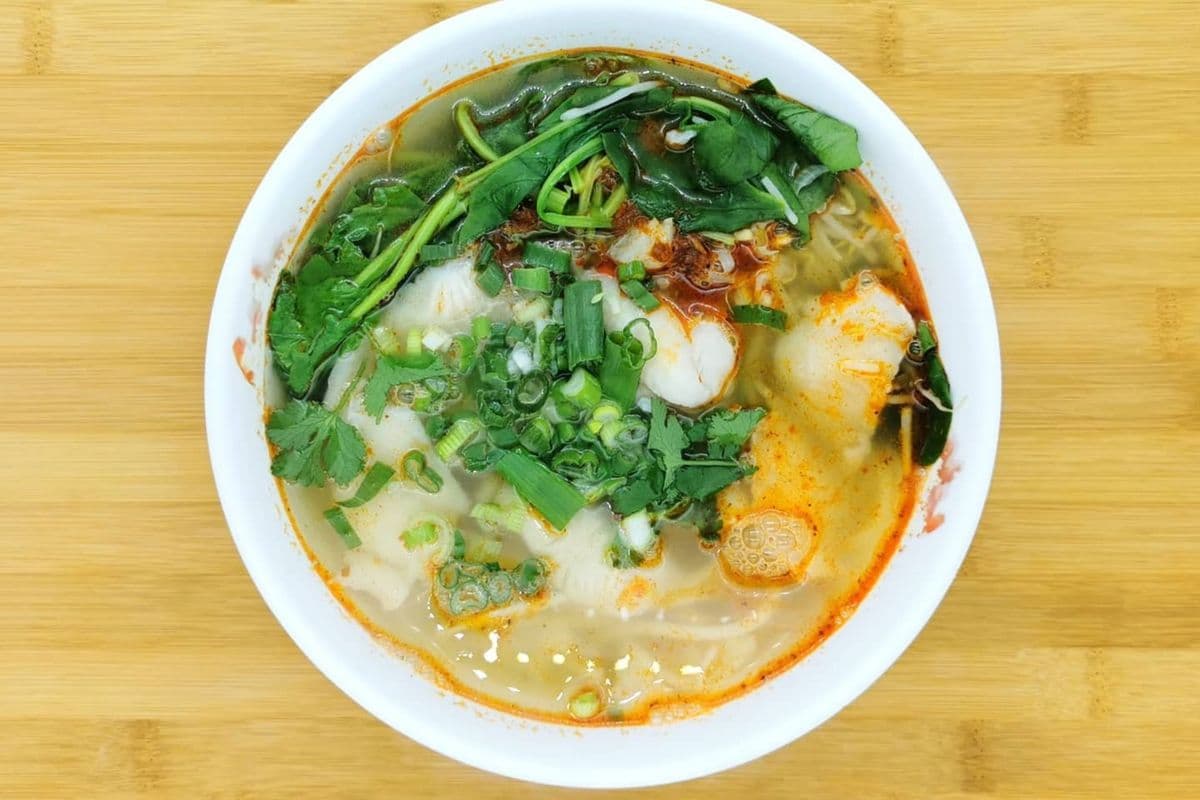 59b. Thai Fish Soup with Rice Vermicelli