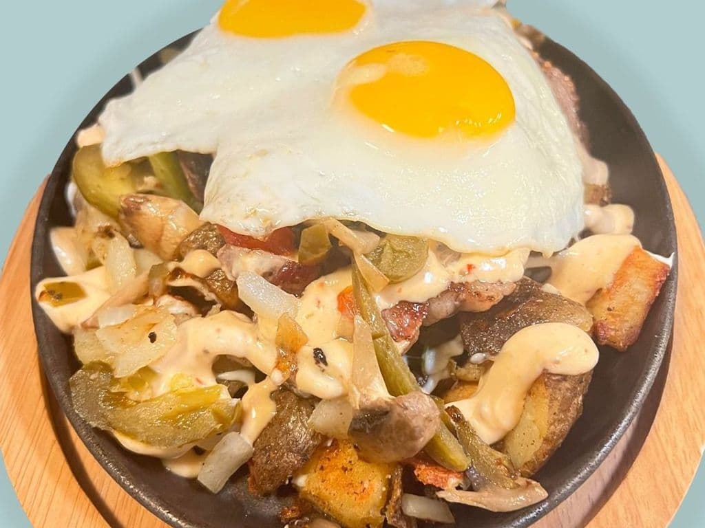Philly steak benedict