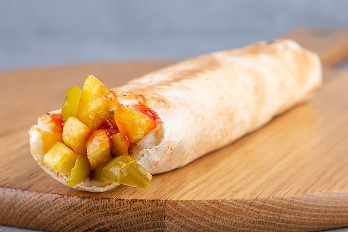 Fries Pita Wrap