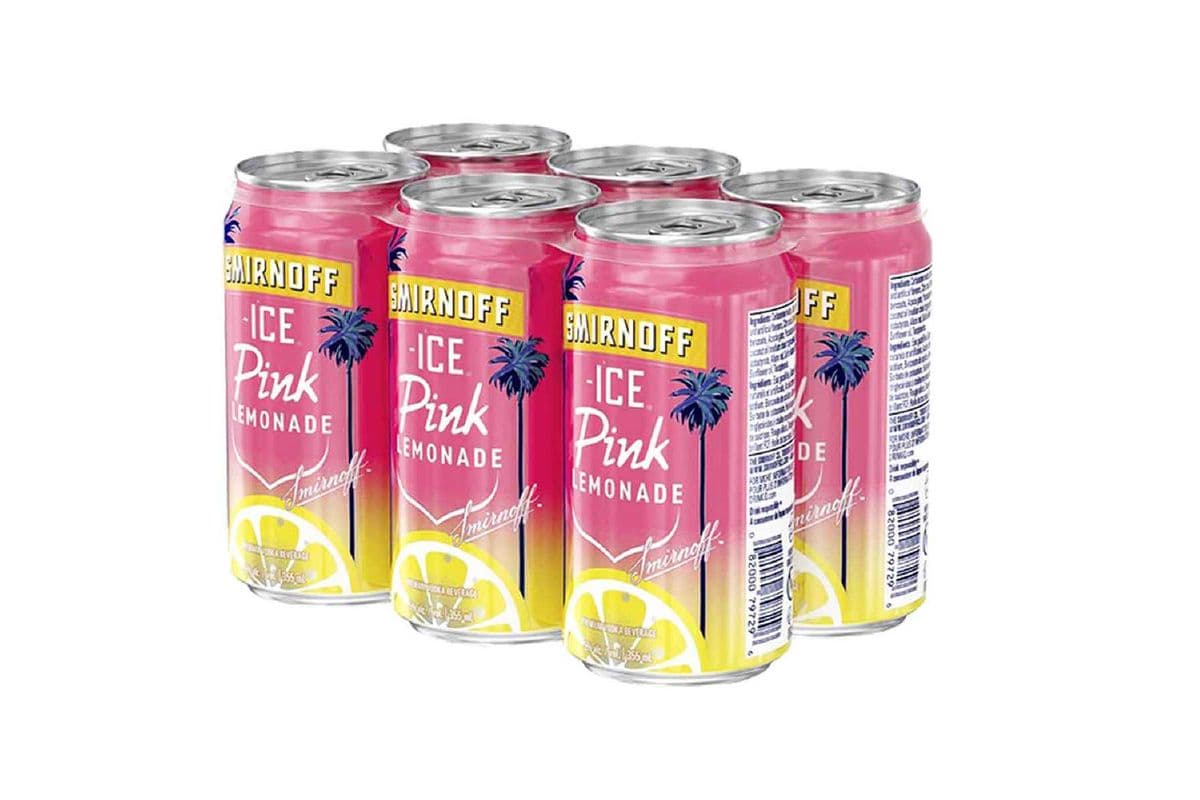 Smirnoff Ice Pink Lemonade (6 Pack Cans) (6 x 355 ml Cans)